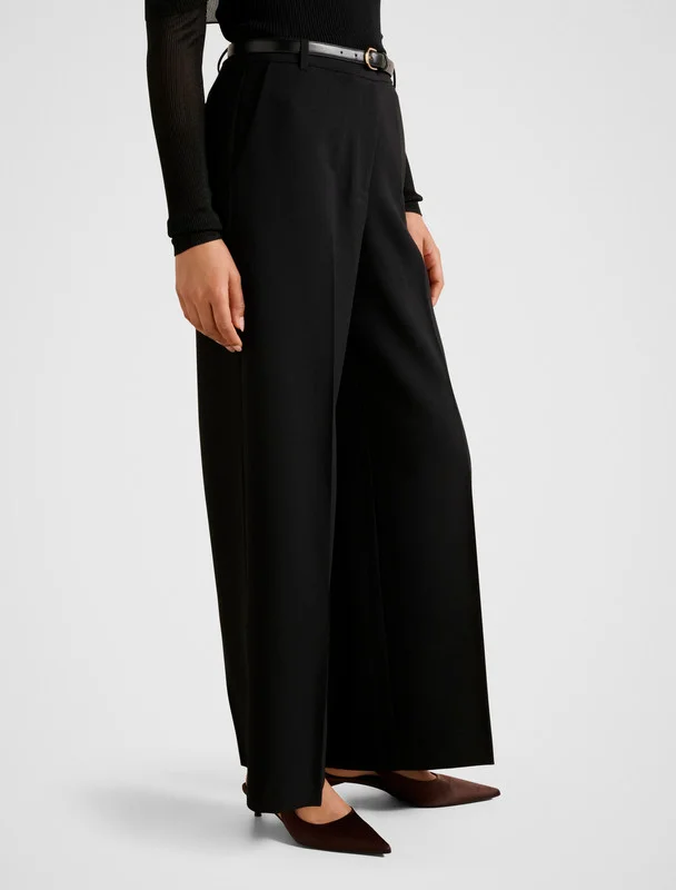 forever new  ALEXANDRA Belted Wide Leg Pants for Women | Best Price UAE